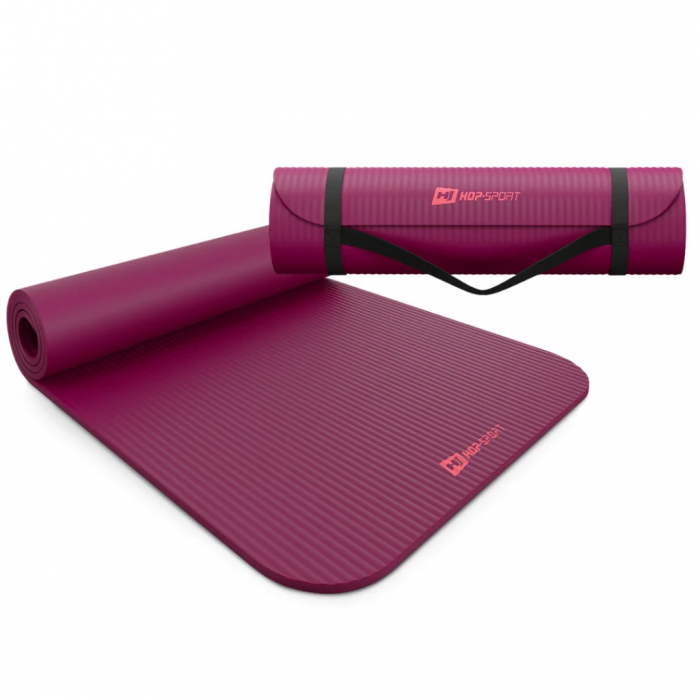 Килимок для йоги Hop-Sport HS-NB010GM NBR 1см ягідний