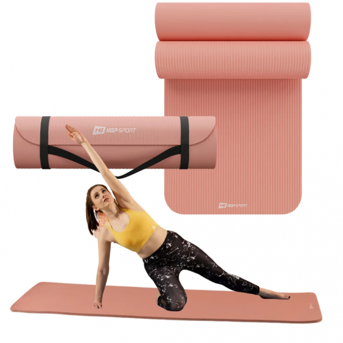 Килимок для йоги Hop-Sport HS-NB010GM NBR 1см персиковий