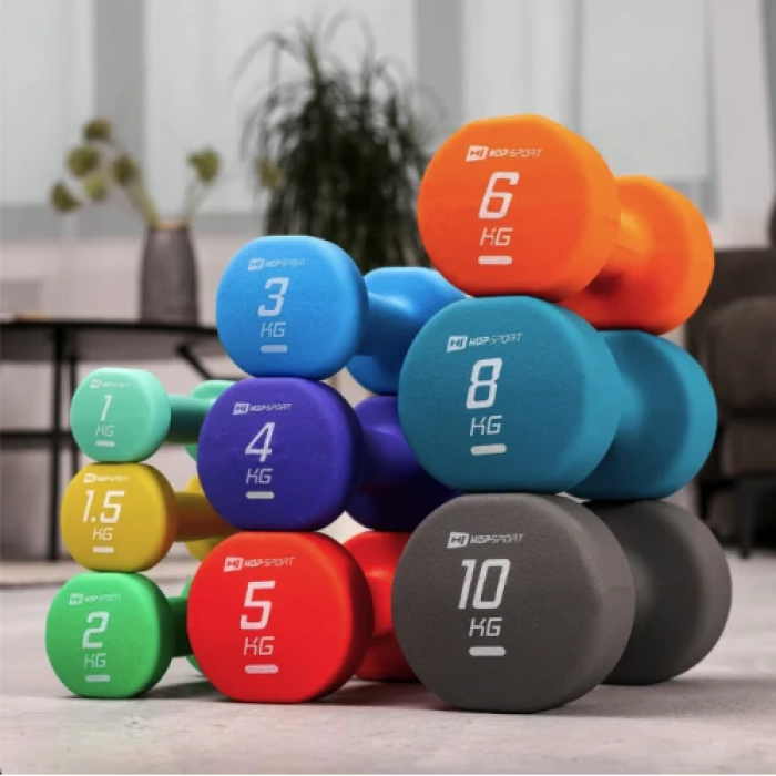Гантели для фитнеса неопреновые круглые Hop-Sport HS-V015DR 2x1,5 кг желтый