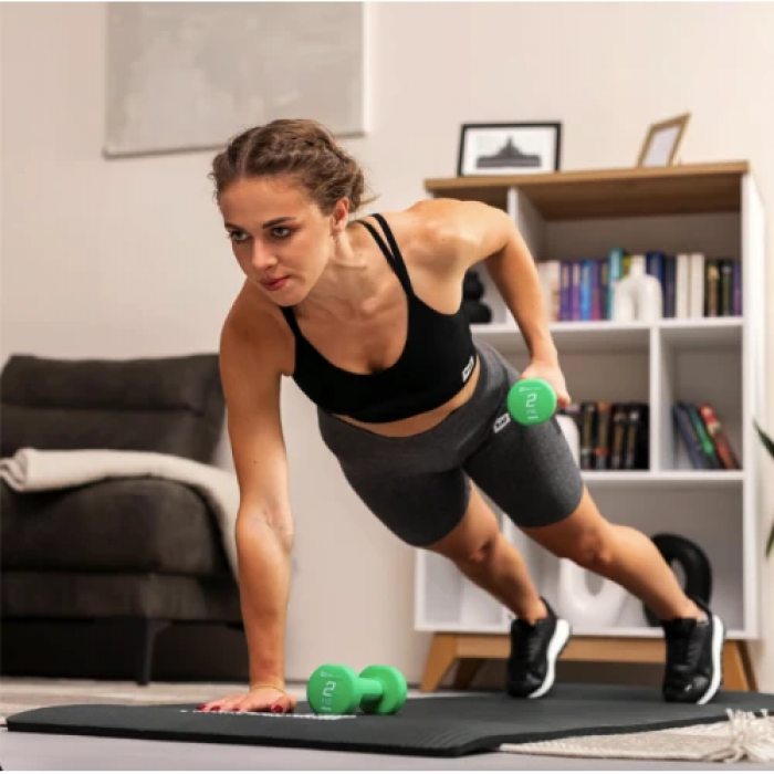 Набор гантелей для фитнеса неопреновых круглых Hop-Sport HS-V020DR 2x2 кг зеленый