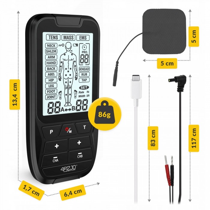 Миостимулятор (Аппарат электростимулятор мышц) 4FIZJO Combo LITE 3 в 1 (P-5905973401487)