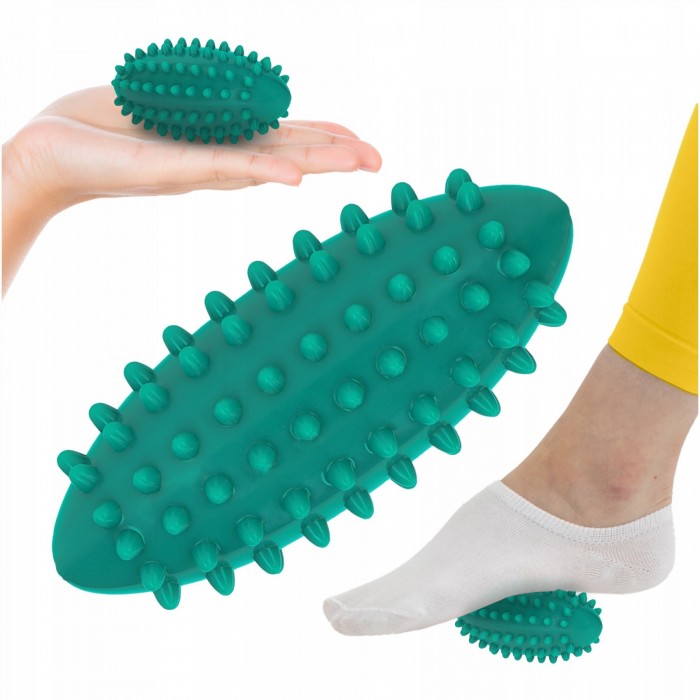 Мяч массажный огурец 4FIZJO Spike Bean 11.5 x 5 см Green (P-5905973400206)