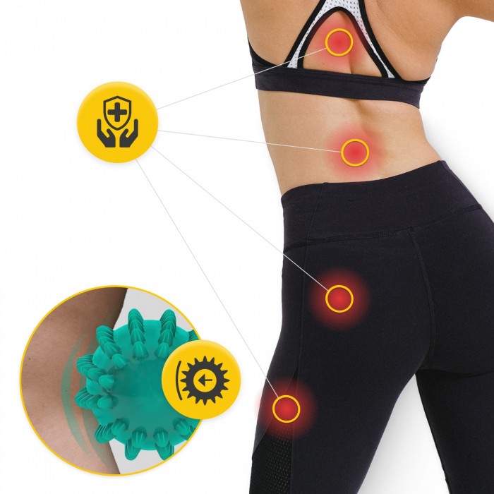 Мяч массажный огурец 4FIZJO Spike Bean 11.5 x 5 см Green (P-5905973400206)