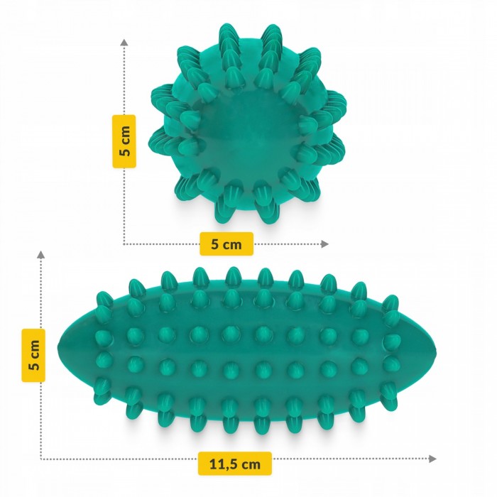 Мяч массажный огурец 4FIZJO Spike Bean 11.5 x 5 см Green (P-5905973400206)