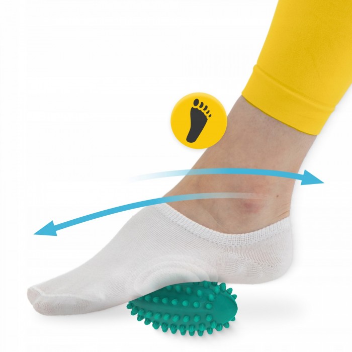 Мяч массажный огурец 4FIZJO Spike Bean 11.5 x 5 см Green (P-5905973400206)