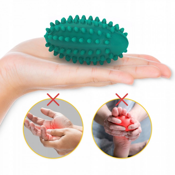 Мяч массажный огурец 4FIZJO Spike Bean 11.5 x 5 см Green (P-5905973400206)