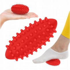 М'яч масажний огірок 4FIZJO Spike Bean 11.5 x 5 см Red (P-5905973400190)