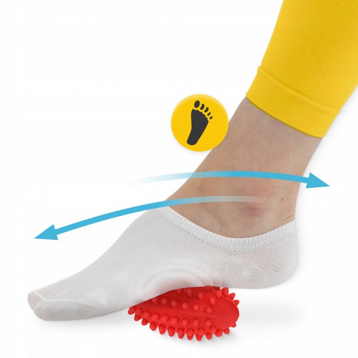 М'яч масажний огірок 4FIZJO Spike Bean 11.5 x 5 см Red (P-5905973400190)