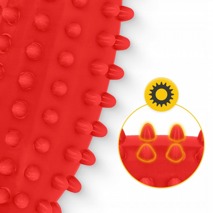 М'яч масажний огірок 4FIZJO Spike Bean 11.5 x 5 см Red (P-5905973400190)