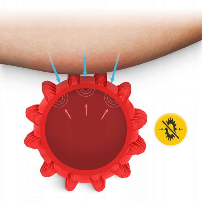 М'яч масажний огірок 4FIZJO Spike Bean 11.5 x 5 см Red (P-5905973400190)