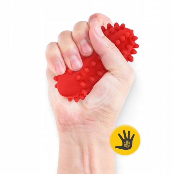 М'яч масажний огірок 4FIZJO Spike Bean 11.5 x 5 см Red (P-5905973400190)