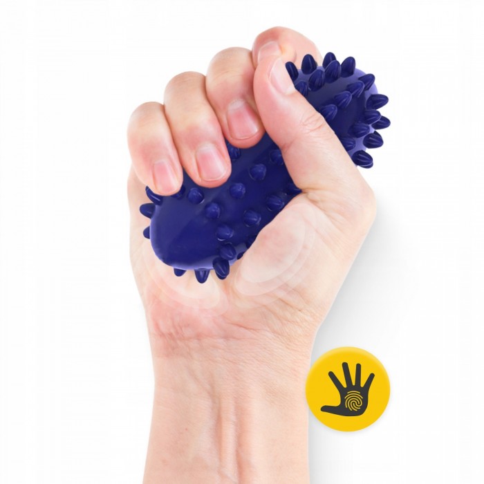 Мяч массажный огурец 4FIZJO Spike Bean 11.5 x 5 см Blue (P-5905973400183)