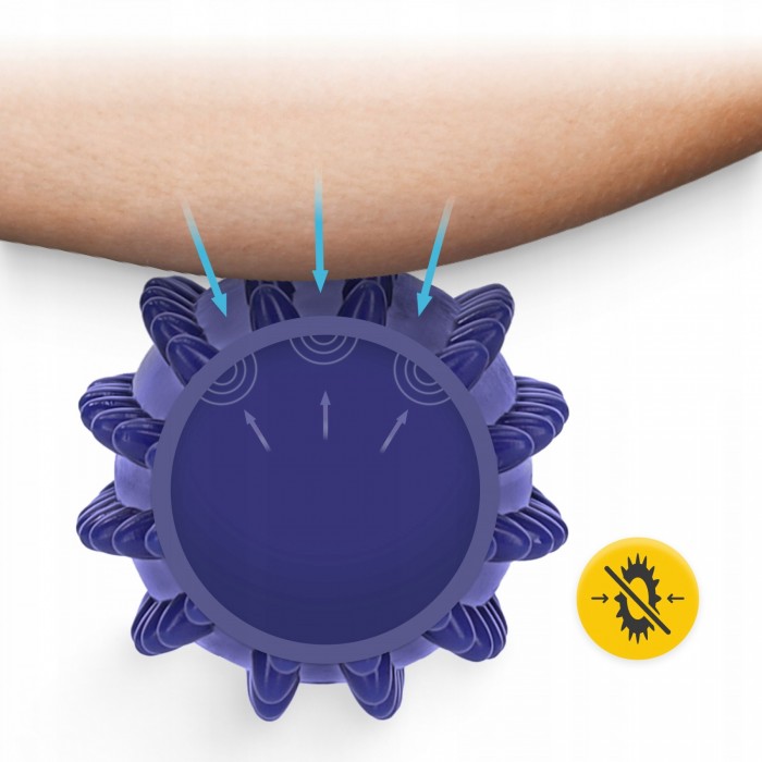 Мяч массажный огурец 4FIZJO Spike Bean 11.5 x 5 см Blue (P-5905973400183)