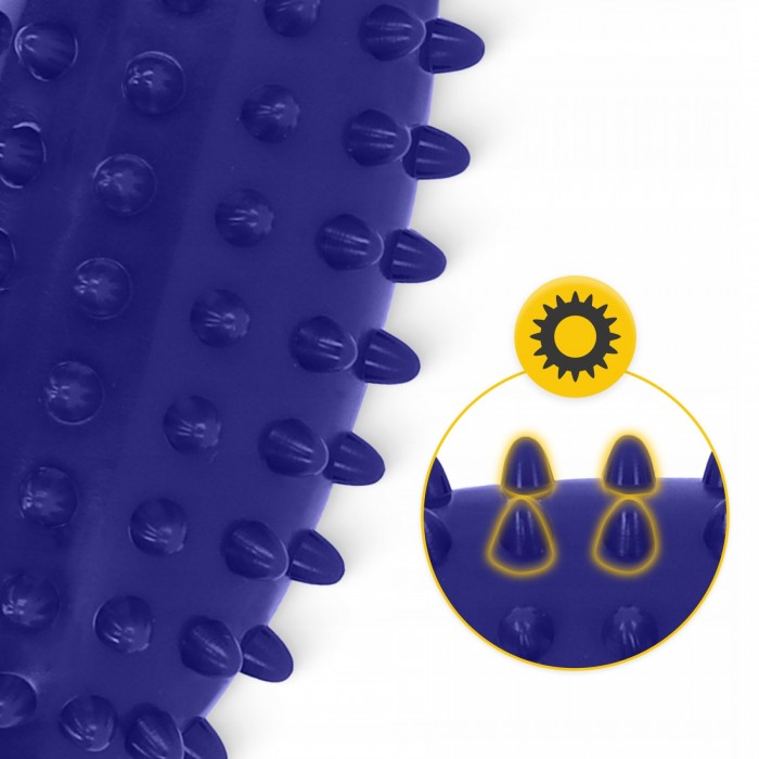 Мяч массажный огурец 4FIZJO Spike Bean 11.5 x 5 см Blue (P-5905973400183)