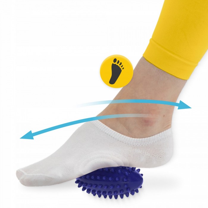 Мяч массажный огурец 4FIZJO Spike Bean 11.5 x 5 см Blue (P-5905973400183)