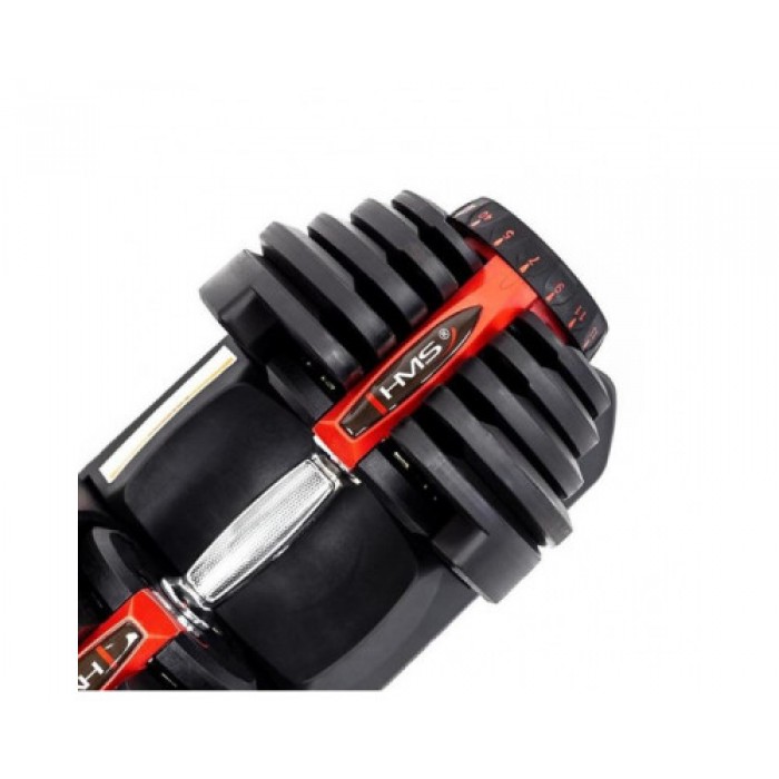 Регульована гантель SR80 HMS 2,8-37,5 кг чорно-червона