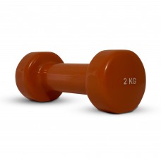 Гантель для фитнеса виниловая Stein 2 кг 1шт коричневая DB3012-2