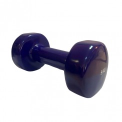 Гантель для фитнеса виниловая Stein 5 кг 1шт темно-синяя DB3012-5