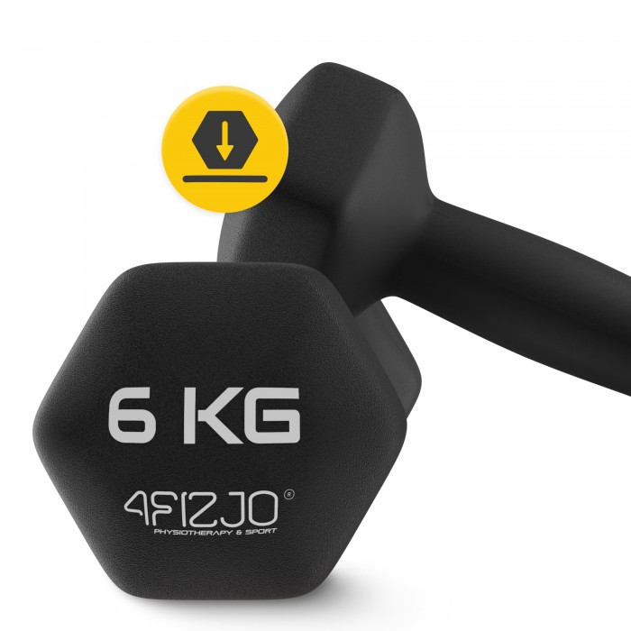 Гантели для фитнеса виниловые 4FIZJO Classic 2 x 6 кг (P-5905973403191)