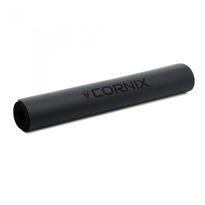 Килимок спортивний Cornix PU 183 x 68 x 0.4 см для йоги та фітнесу XR-0317 Black