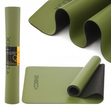 Килимок спортивний Cornix PU 183 x 68 x 0.4 см для йоги та фітнесу XR-0321 Green