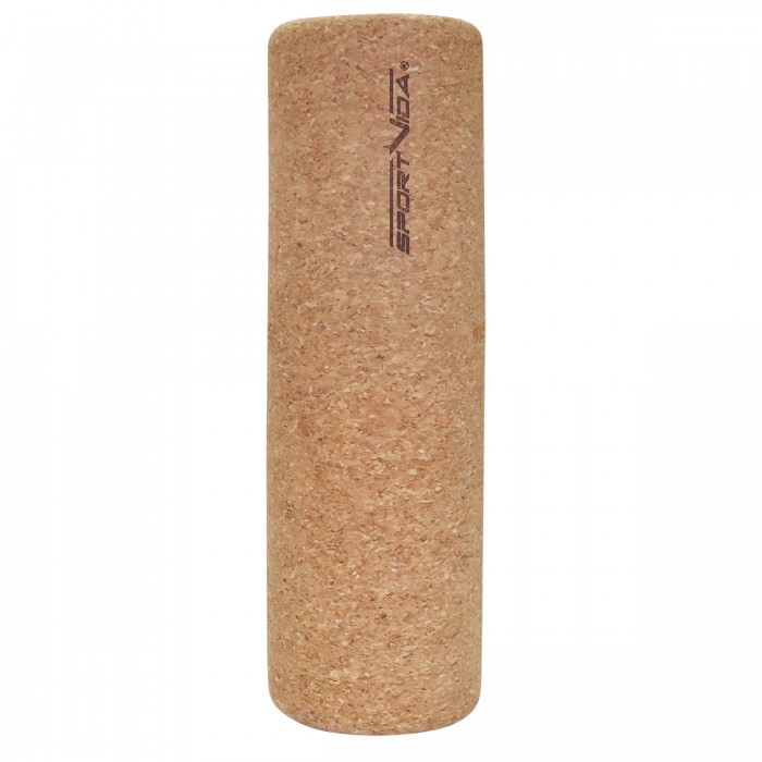 Массажный ролик (валик) для спины из пробкового дерева SportVida 33 x 10 см SV-HK0315
