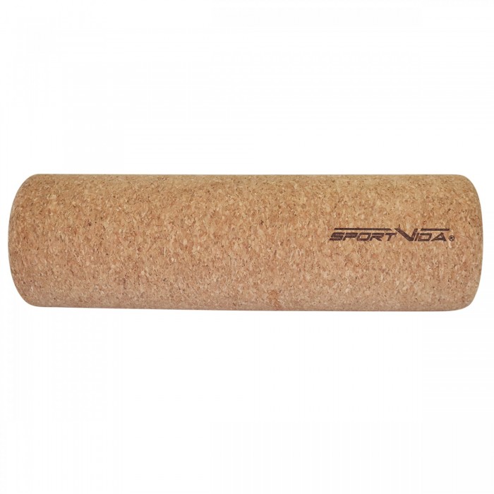 Массажный ролик (валик) для спины из пробкового дерева SportVida 33 x 10 см SV-HK0315