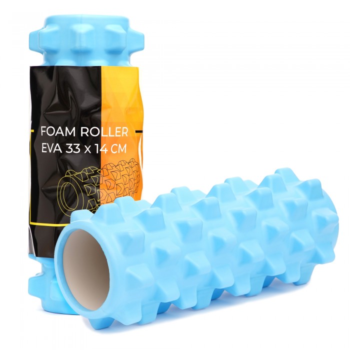 Масажний ролик Cornix EVA 33 x 14 см (валик, роллер) XR-0324 Sky Blue