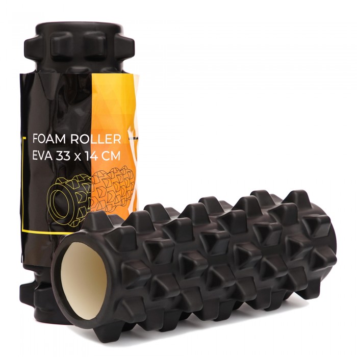 Масажний ролик Cornix EVA 33 x 14 см (валик, роллер) XR-0325 Black