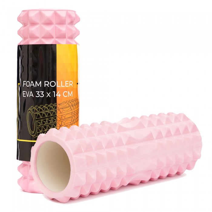 Масажний ролик Cornix EVA 33 x 14 см (валик, роллер) XR-0326 Light Pink