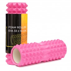 Масажний ролик Cornix EVA 33 x 14 см (валик, роллер) XR-0327 Pink