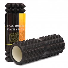 Масажний ролик Cornix EVA 33 x 14 см (валик, роллер) XR-0329 Black