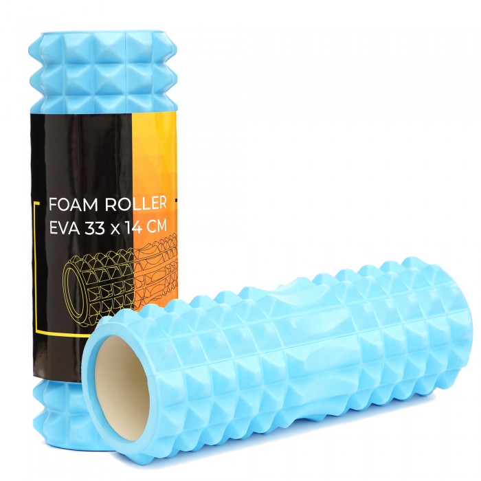 Масажний ролик Cornix EVA 33 x 14 см (валик, роллер) XR-0331 Sky Blue