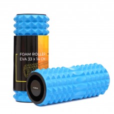 Масажний ролик Cornix EVA 33 x 14 см (валик, роллер) XR-0340 Blue
