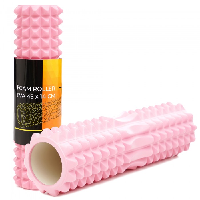 Масажний ролик Cornix EVA 45 x 14 см (валик, роллер) XR-0336 Light Pink
