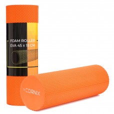 Массажный ролик Cornix EVA+ 45 x 15 см (валик, роллер) XR-0302 Orange