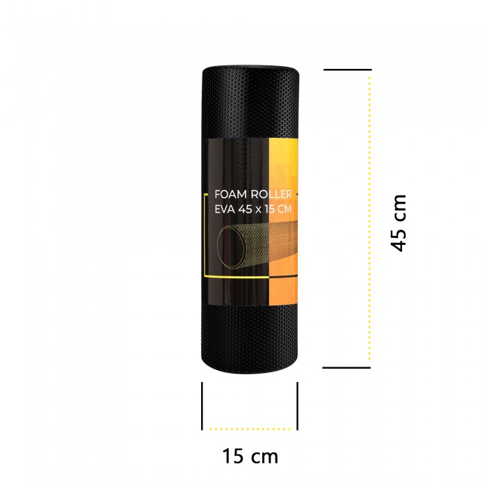 Масажний ролик Cornix EVA+ 45 x 15 см (валик, роллер) XR-0305 Black