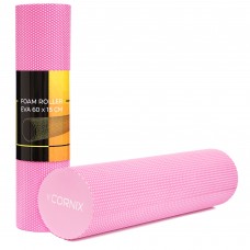 Массажный ролик Cornix EVA+ 60 x 15 см (валик, роллер) XR-0308 Pink