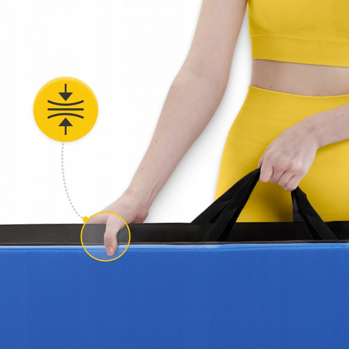 Мат гімнастичний складний 4FIZJO XL 240 x 120 x 5 см Blue (P-5907739319715)