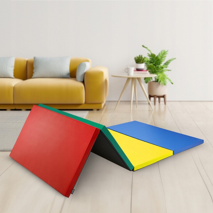Мат гімнастичний складний 4FIZJO XL 240 x 120 x 5 см Multicolor (P-5905973402774)