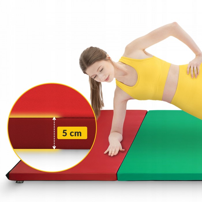 Мат гімнастичний складний 4FIZJO XL 240 x 120 x 5 см Multicolor (P-5905973402774)