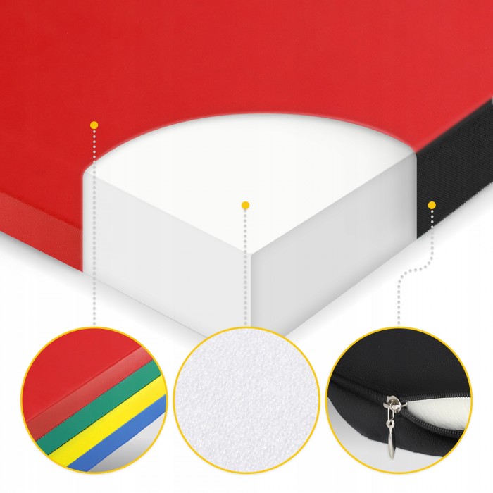 Мат гімнастичний складний 4FIZJO XL 240 x 120 x 5 см Multicolor (P-5905973402774)