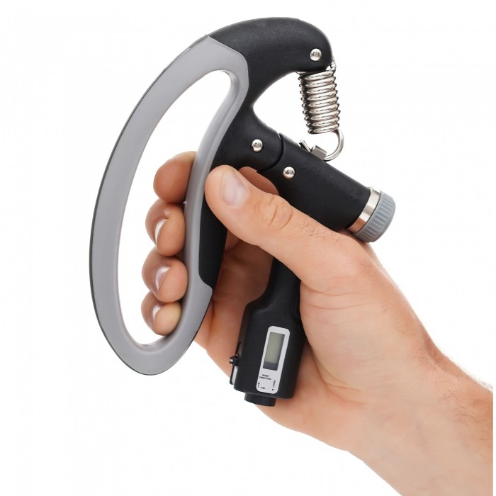 Эспандер кистевой Cornix 10-100 кг с регулируемой нагрузкой и счетчиком XR-0270 Black/Grey