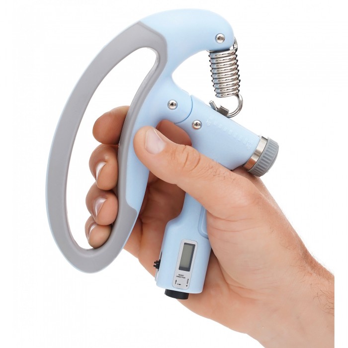 Эспандер кистевой Cornix 10-100 кг с регулируемой нагрузкой и счетчиком XR-0271 Sky Blue/Grey