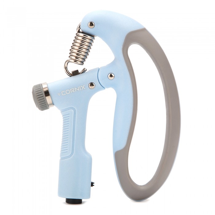 Эспандер кистевой Cornix 10-100 кг с регулируемой нагрузкой и счетчиком XR-0271 Sky Blue/Grey