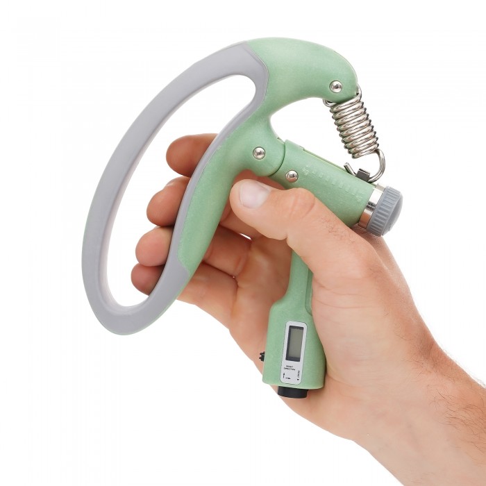 Еспандер кистьовий Cornix 10-100 кг з регульованим навантаженням та лічильником XR-0272 Green/Grey