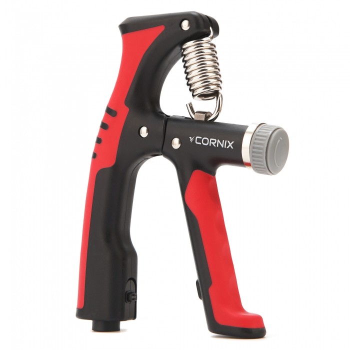 Еспандер кистьовий Cornix 10-100 кг з регульованим навантаженням та лічильником XR-0277 Black/Red