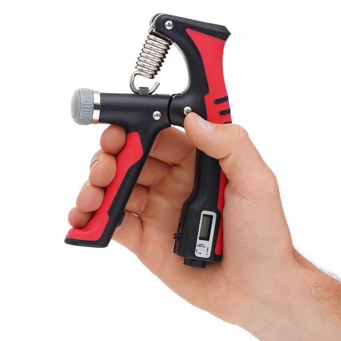 Еспандер кистьовий Cornix 10-100 кг з регульованим навантаженням та лічильником XR-0277 Black/Red