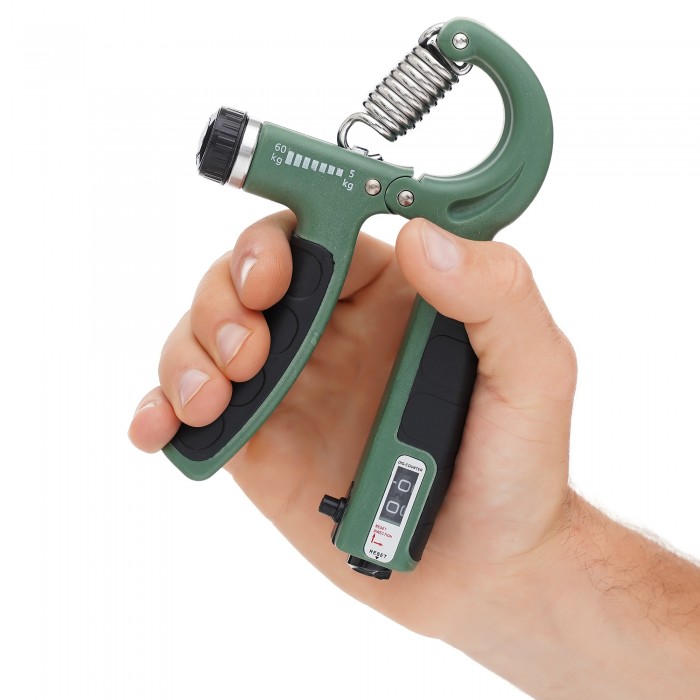 Эспандер кистевой Cornix 5-60 кг с регулируемой нагрузкой и счетчиком XR-0261 Navy Green/Black