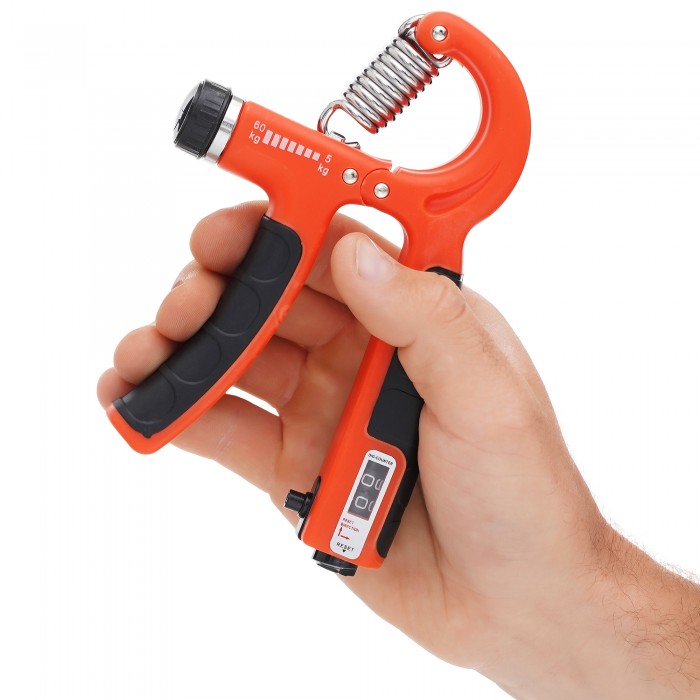 Эспандер кистевой Cornix 5-60 кг с регулируемой нагрузкой и счетчиком XR-0265 Orange/Black